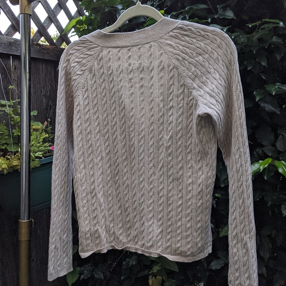 Beige Knit Cardigan - Picture 2 of 3